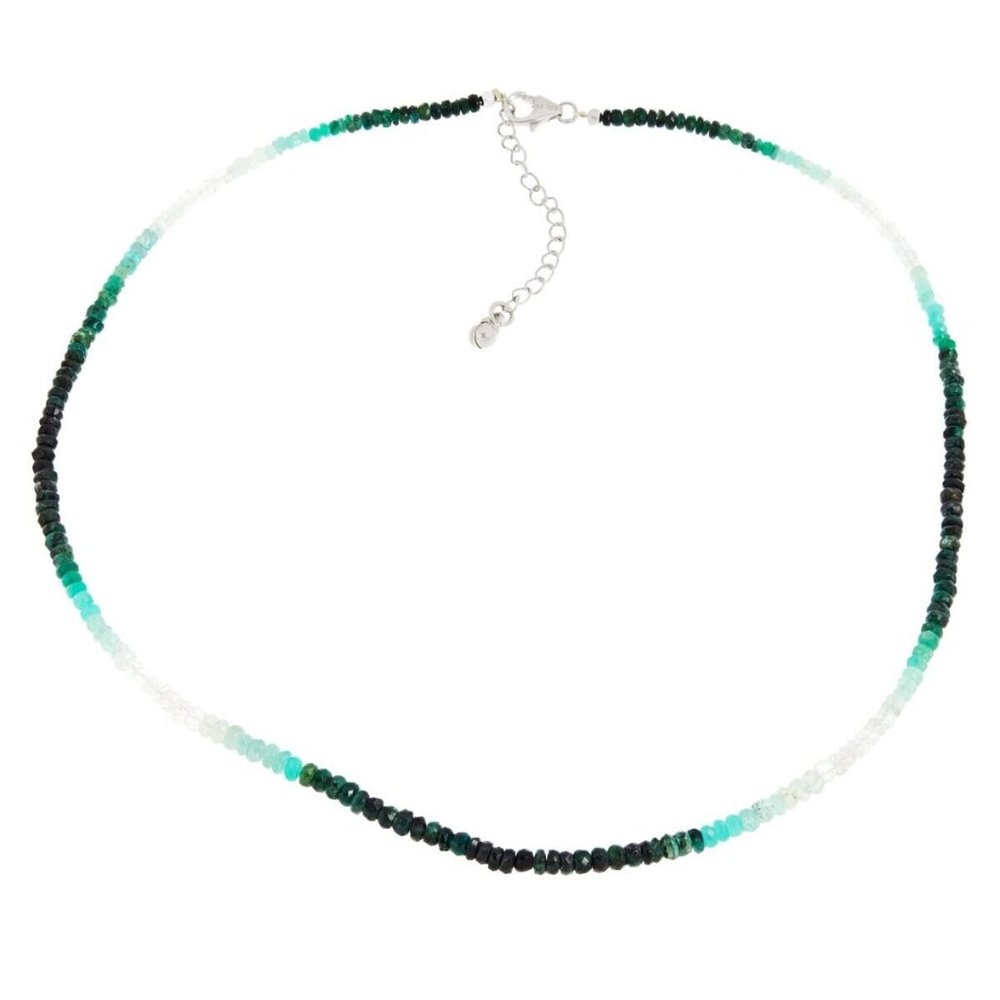 Colleen Lopez Sterling Silver Multicolor Beryl Beaded 18" Necklace